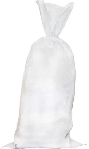 Kootud valge PP-kott 90 × 56 cm