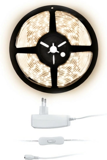 Solight LED-riba 5 m koos 12 V adapteriga, neutraalne valge 4000 K, IP20