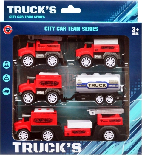 Fire Truck Set - 4 pcs