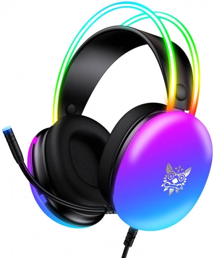 Mängurikõrvaklapid ONIKUMA X25 mustad RGB-taustvalgustusega