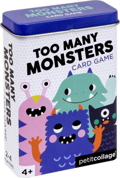 Kaardimäng plekk-karbis Too Many Monsters firmalt Petit Collage