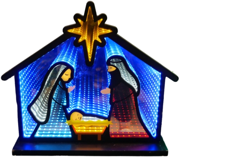 LED-lõpmatu peegli efektiga jõulusõim 3D