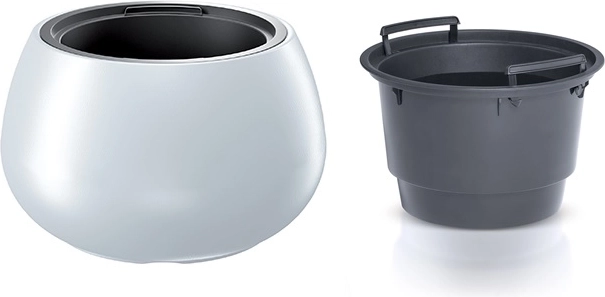 Flowerpot with Insert 43.6 cm White HEOS