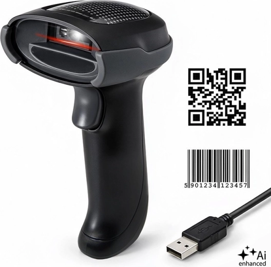 Qolteci 1D- ja 2D-vöötkoodilugeja USB-ga