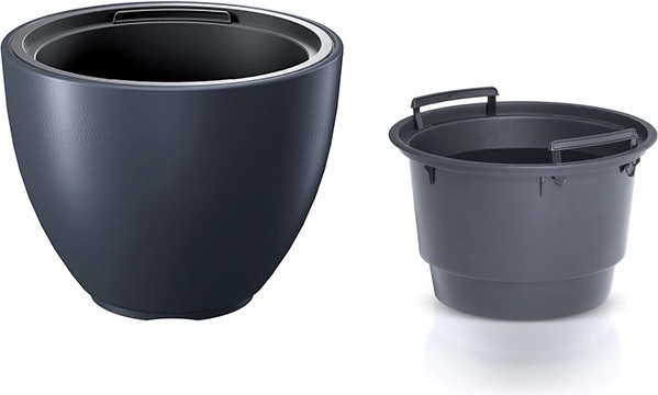 Flower pot with insert 39.5 cm anthracite HEOS