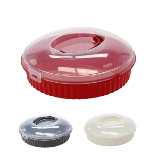 Round plastic cake and pie box 30 cm