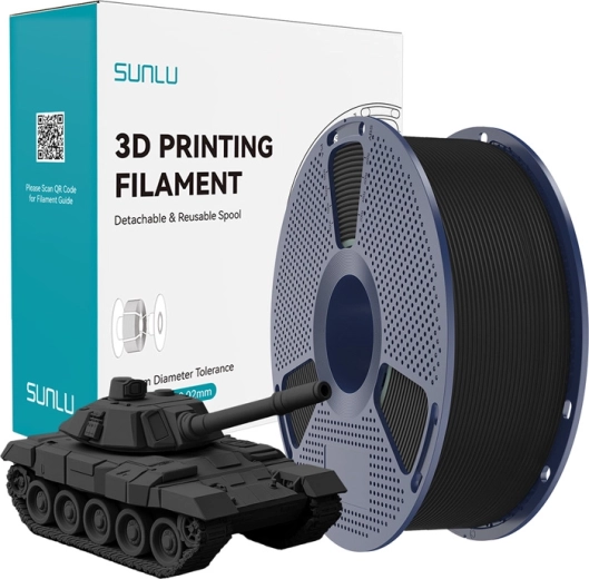 Sunlu pla+ high-speed must filament 3D-printimiseks 1,75 mm