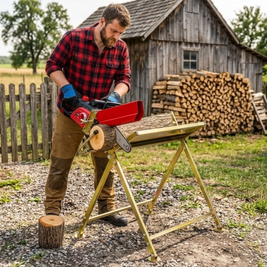 Stable holding of the log during cutting
