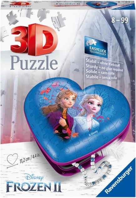 Ravensburgeri 3D pusle „Frozen II“ südamekujuline karp, 54 tükki