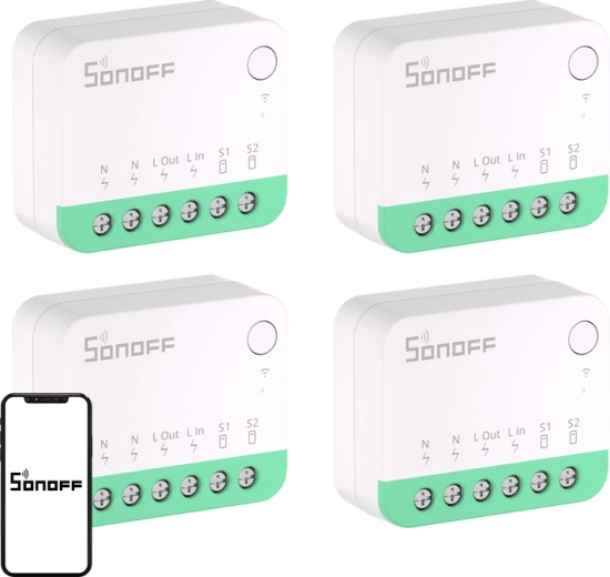 Sonoff minir4m (extreme) nutikas lüliti Matteriga, pakendis 4 tk