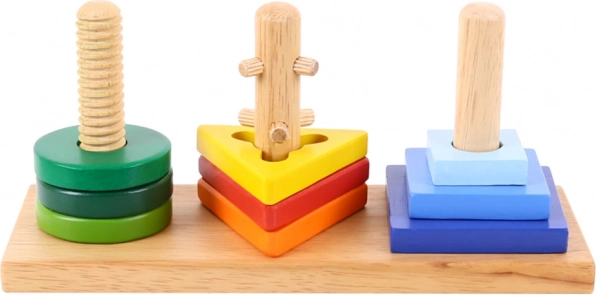 Puidust hariv kujundisorteerija Bigjigs Toys – pane peale ja pööra
