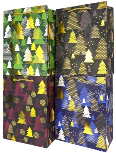 Paberist kinkekott TORO jõulupuuga 23 × 18 × 10 cm – 1 tk