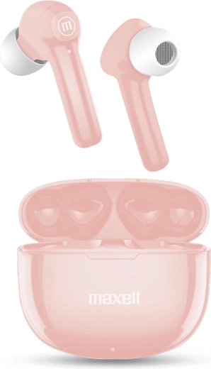 Maxell Dynamic+ pink wireless TWS earbuds