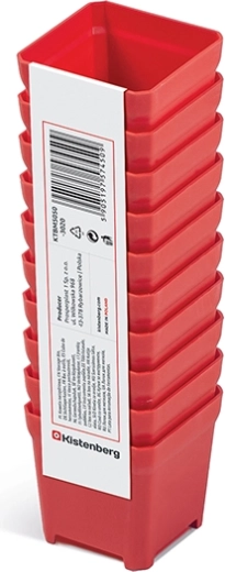 Plastkarpide komplekt tööriistade jaoks 5 × 5 × 5 cm, punane (10 tk) TAGER