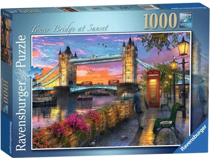 Puzzle 1000 tükki Päikeseloojang Tower Bridge’i kohal