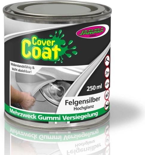 Cover Coat liquid rubber for rims, silver high gloss 250 ml