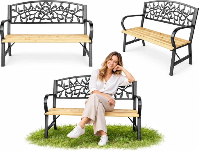 Sturdy steel frame and comfortable armrests