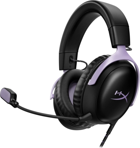Mängukõrvaklapid HyperX Cloud III musta ja lavendlivärvi kombinatsioonis