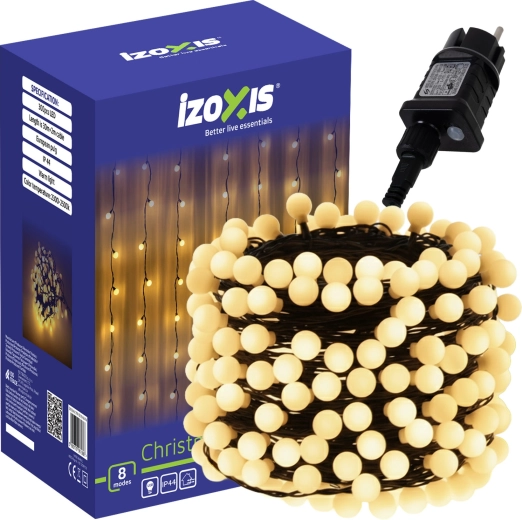 Jõulutulede kett IZOXIS pallikestega, 300 LED-i, 30 m
