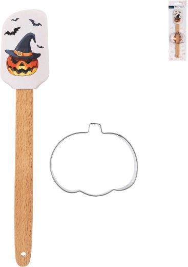 Halloweeni silikoonist spaatel kõrvitsakujulise vormiga