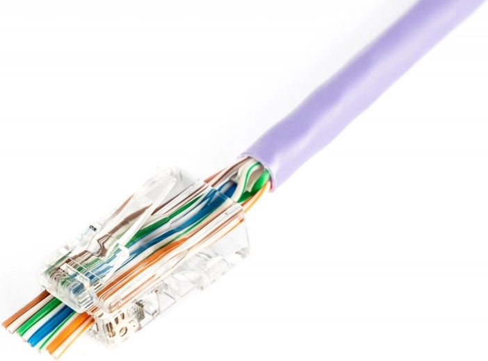 Läbiviikkonnektor RJ45 (8P8C) Cat.5e, varjestamata, AWG 26–24, pakendis 100 tk