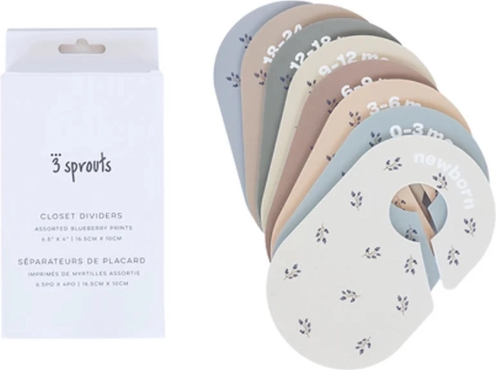 3 Sprouts vanuse eraldajad riidepuudele Blueberry (8 tk)