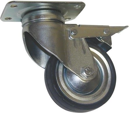Piduriga pöörlev ratas, 85 mm, kandevõime 40 kg
