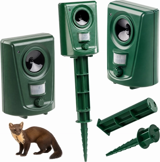 Ultrasonic animal and pest repeller with motion sensor - 1 piece