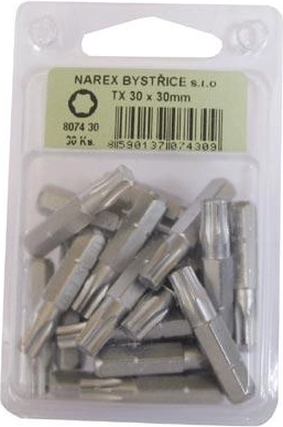 Otsik Torx T30, 30 mm, kroomitud, komplekt 30 tk