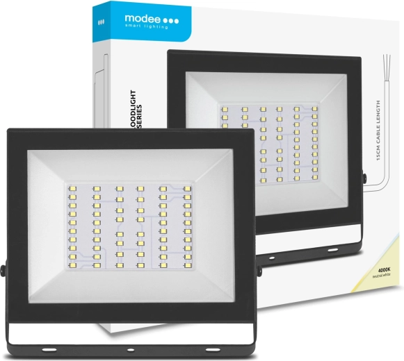 Modee LED-prožektor E‑series Slim 50 W, 4000 lm, 120°, neutraalvalge