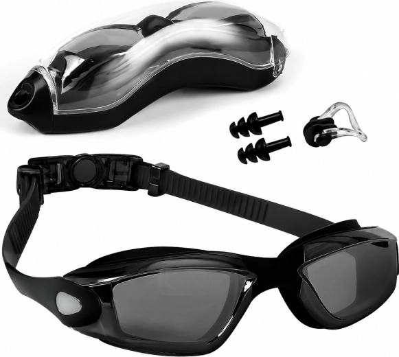 Ujumisprillid Renew Force uduvastase kattega ja UV-filtriga (must) - 1 tk
