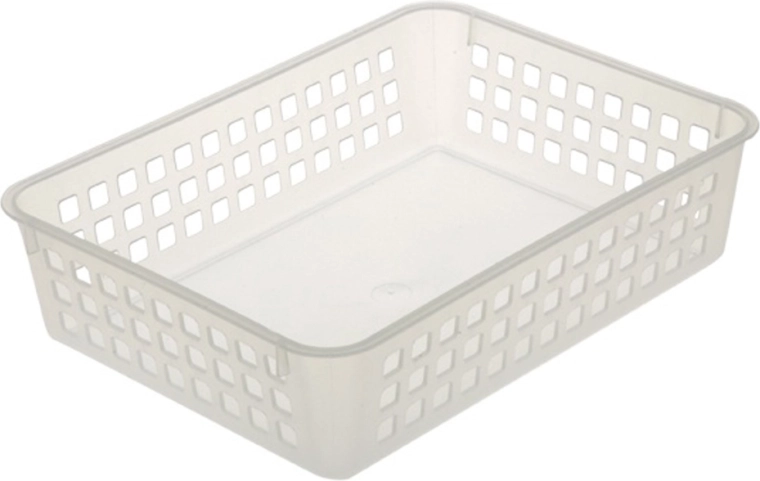 Läbipaistev plastkorv 24,5 × 18,5 × 6 cm