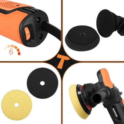 Smooth speed control 2000–6400 rpm