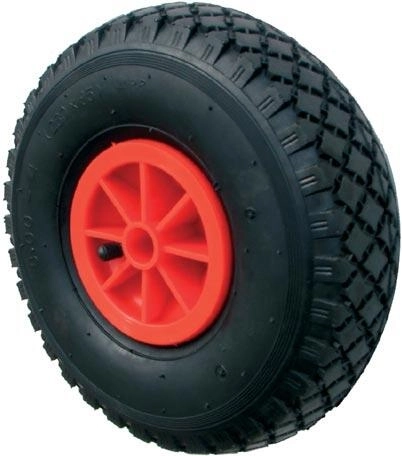 Käsikäru ratas 260 mm, õhkrehviga, plastveljega, rumm 20 mm