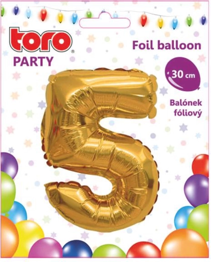 Fooliumõhupall number 5 30 cm kuldne TORO