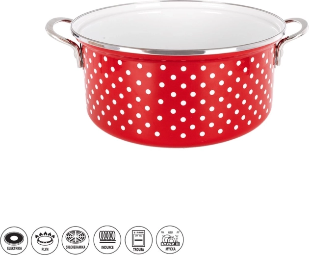 TEČKA Lem Enamelled Casserole 4 l