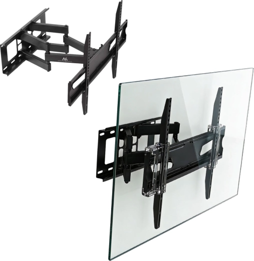 Universaalne seinale kinnitatav TV hoidik 37–80", max 45 kg, VESA 600×400, must