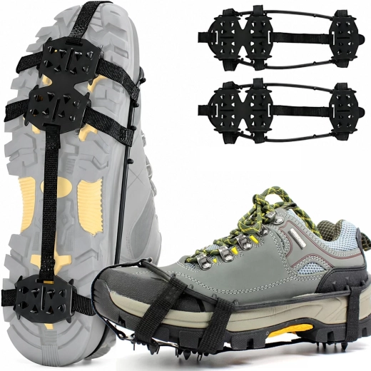 Renew Force anti-slip ice cleats for shoes 41–46 (24 spikes on each slip-on)