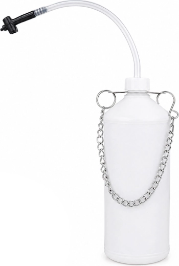 Collection bottle with chain