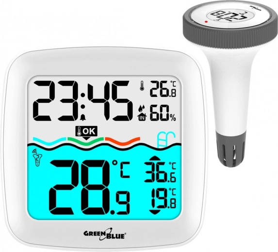 Basseinitermomeeter ilmajaamaga GREENBLUE GB216