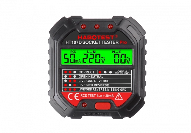 Pistikupesa tester digitaalse ekraaniga HABOTEST HT107D