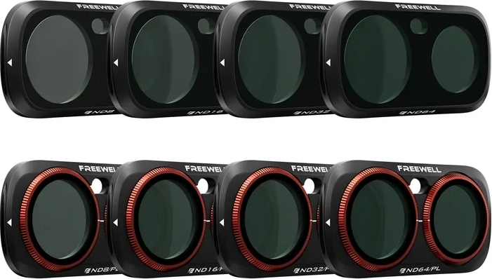 Freewell All Day filtrikomplekt Insta360 Luna Ultra jaoks (8 tk)