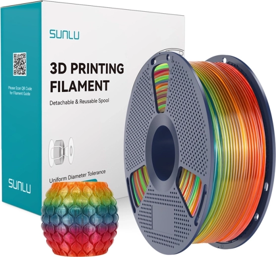 Sunlu läbipaistev vikerkaarevärviline PLA-filament 3D-printimiseks