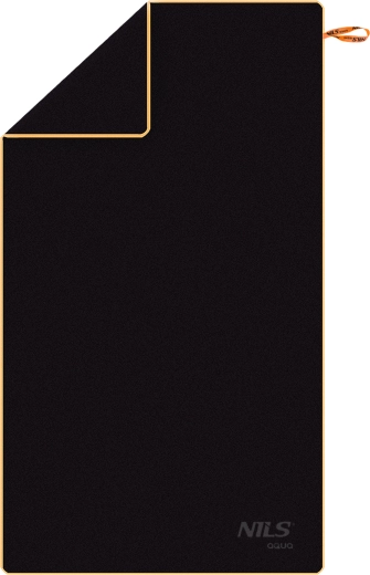NILS Aqua Microfiber Towel, black–orange