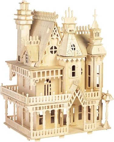 Woodcraft puidust 3D pusle – villa
