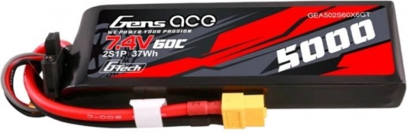 Gens Ace G-Tech 5000 mAh 7,4 V 60C LiPo 2S XT60-konnektoriga