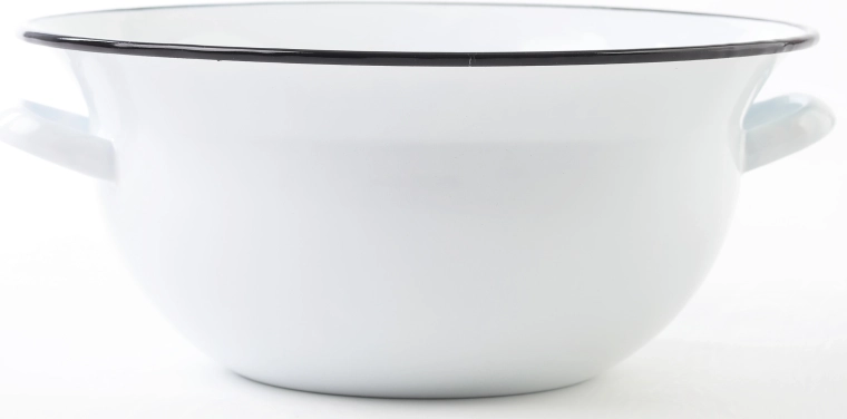 Emailitud kauss käepidemetega 32 cm, 6 l – valge BERYL