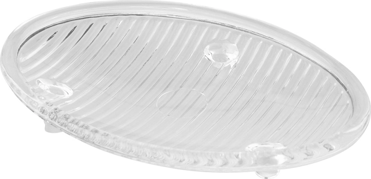 Clear plastic soap dish with suction cups
