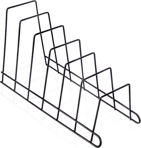 Metallist hoidik kaantele ja taldrikutele, must, 34,5 × 14 × 19 cm