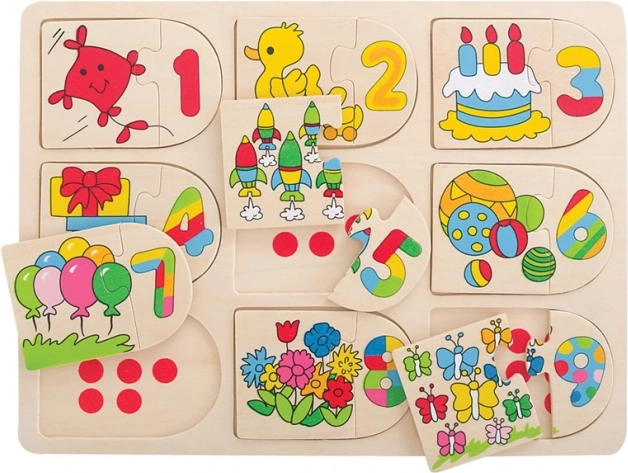 Puidust pildiline arvutamispusle Bigjigs Toys